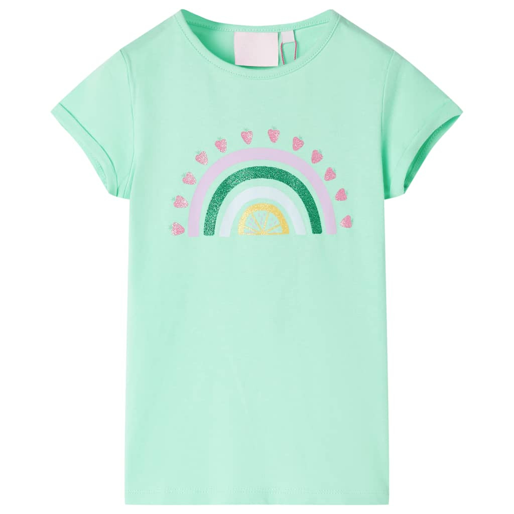 Kinder-T-Shirt Knallgrün 92