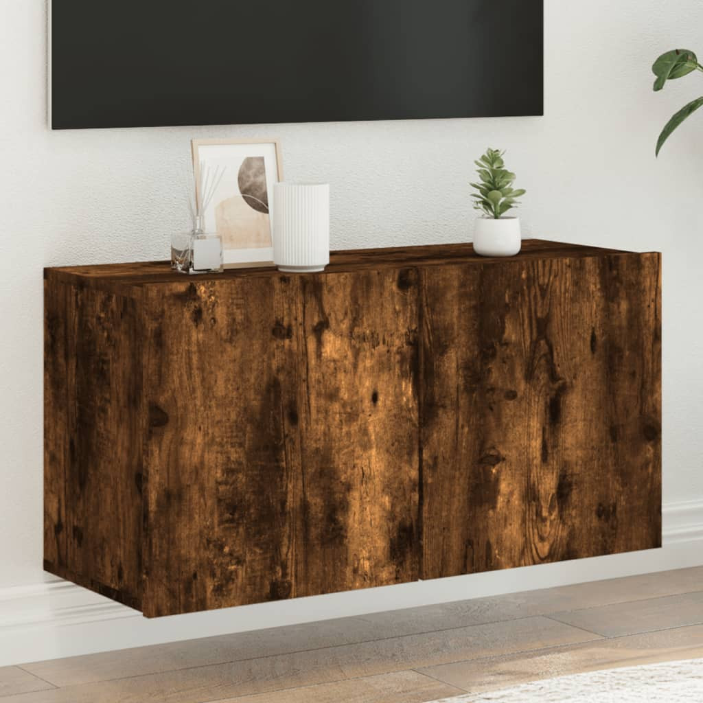 vidaXL TV-Wandschrank Räuchereiche 80x30x41 cm