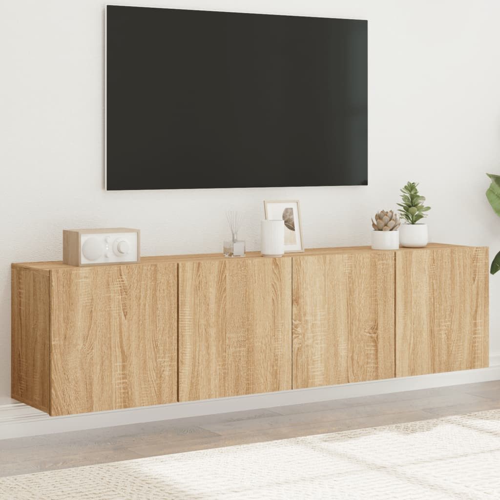 vidaXL TV-Wandschränke 2 Stk. Sonoma-Eiche 80x30x41 cm