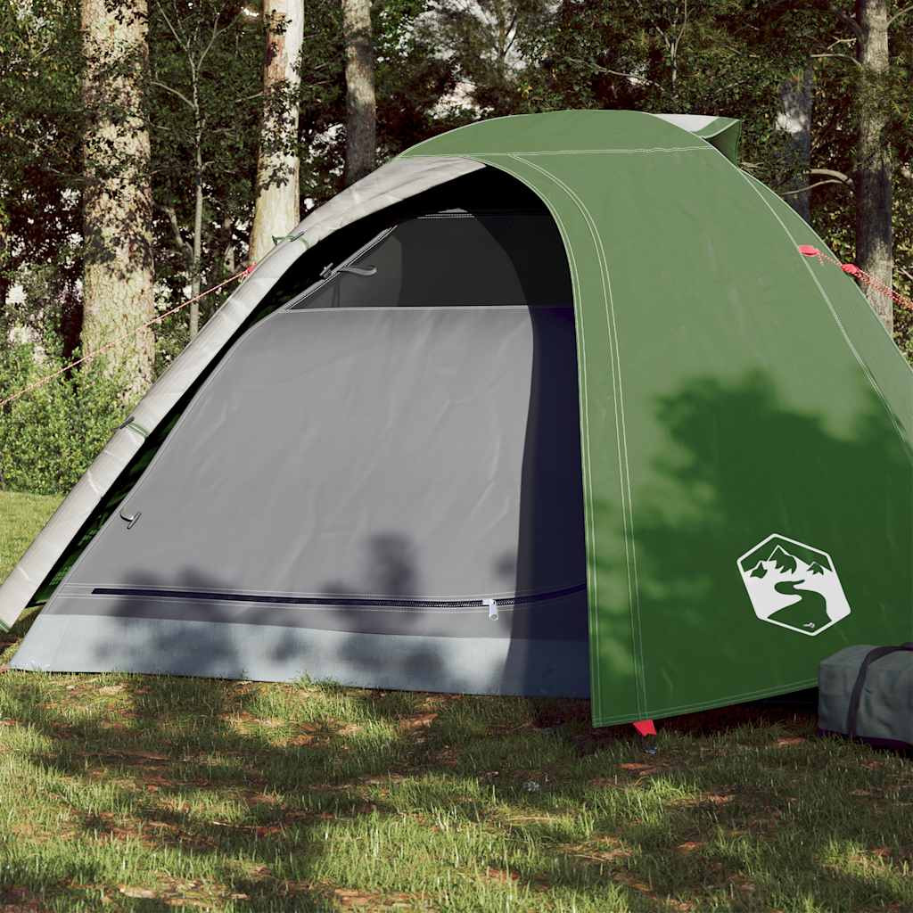 vidaXL Kuppel-Campingzelt 4 Personen Grün Wasserdicht