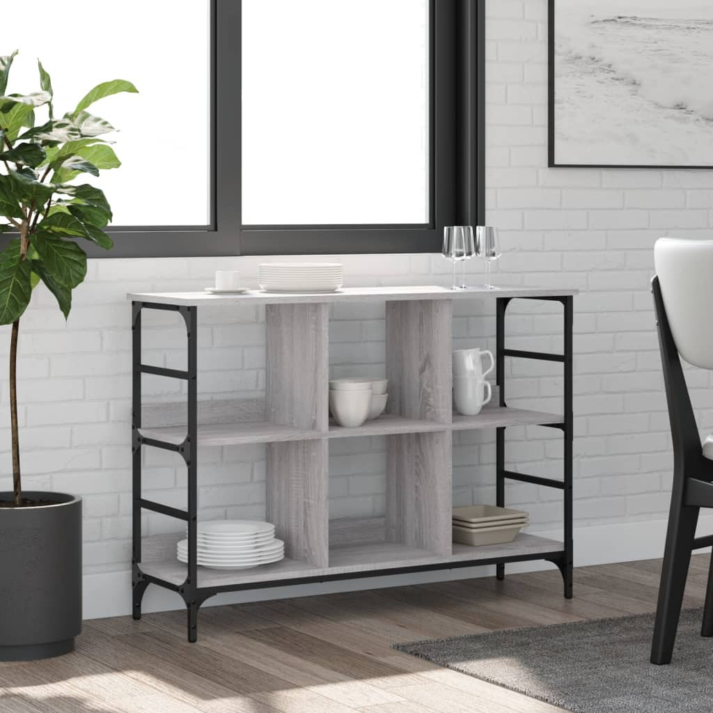 vidaXL Sideboard Grau Sonoma 102x32x73,5 cm Holzwerkstoff