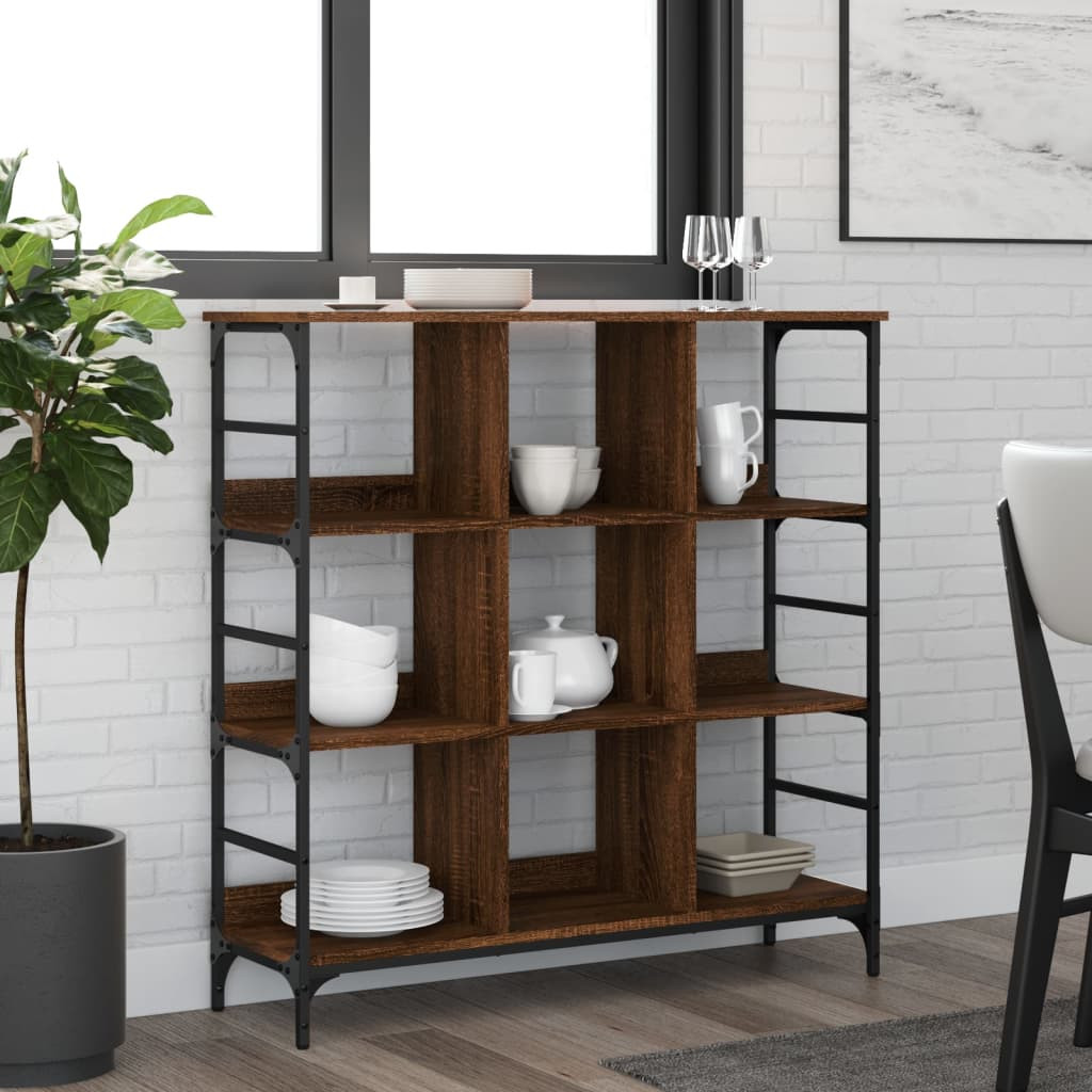 vidaXL Sideboard Braun Eichen-Optik 102x32x103,5 cm Holzwerkstoff