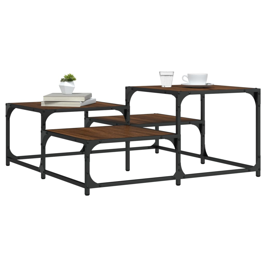 vidaXL Couchtisch Braun Eichen-Optik 87,5x87,5x40 cm Holzwerkstoff