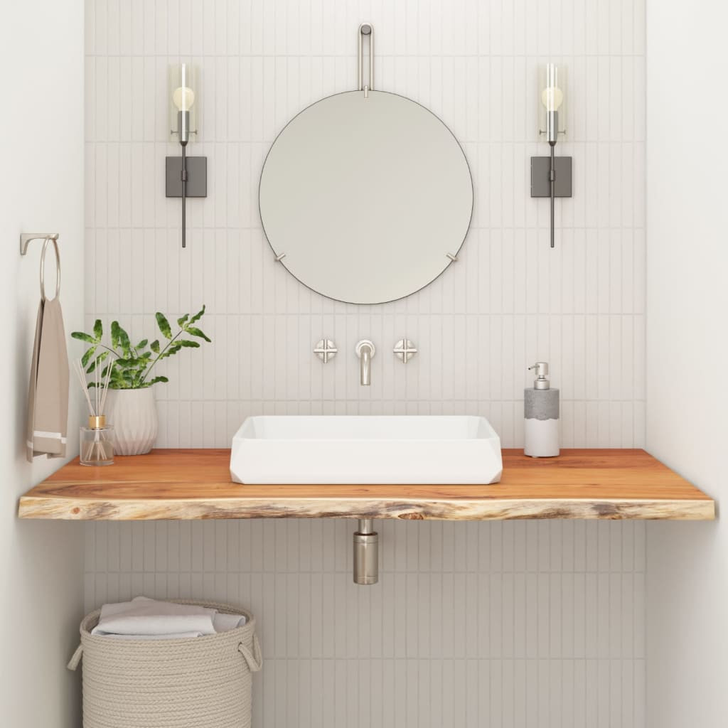 vidaXL Waschtischplatte 110x60x3,8 cm Rechteckig Massivholz Akazie