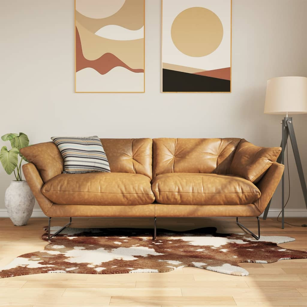 vidaXL Teppich Braun & Weiß 120x170 cm Kuhmuster Waschbar