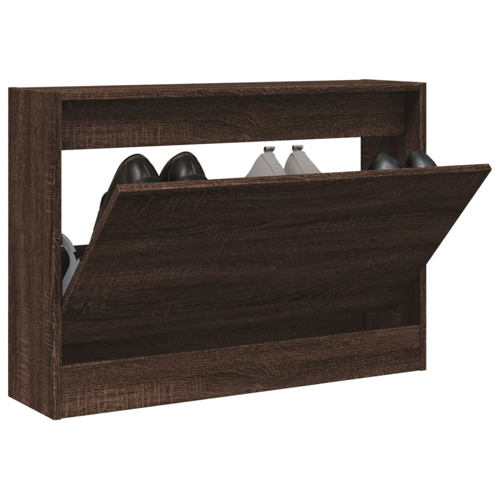 vidaXL Schuhschrank Braun Eichen-Optik 80x21x57 cm Holzwerkstoff