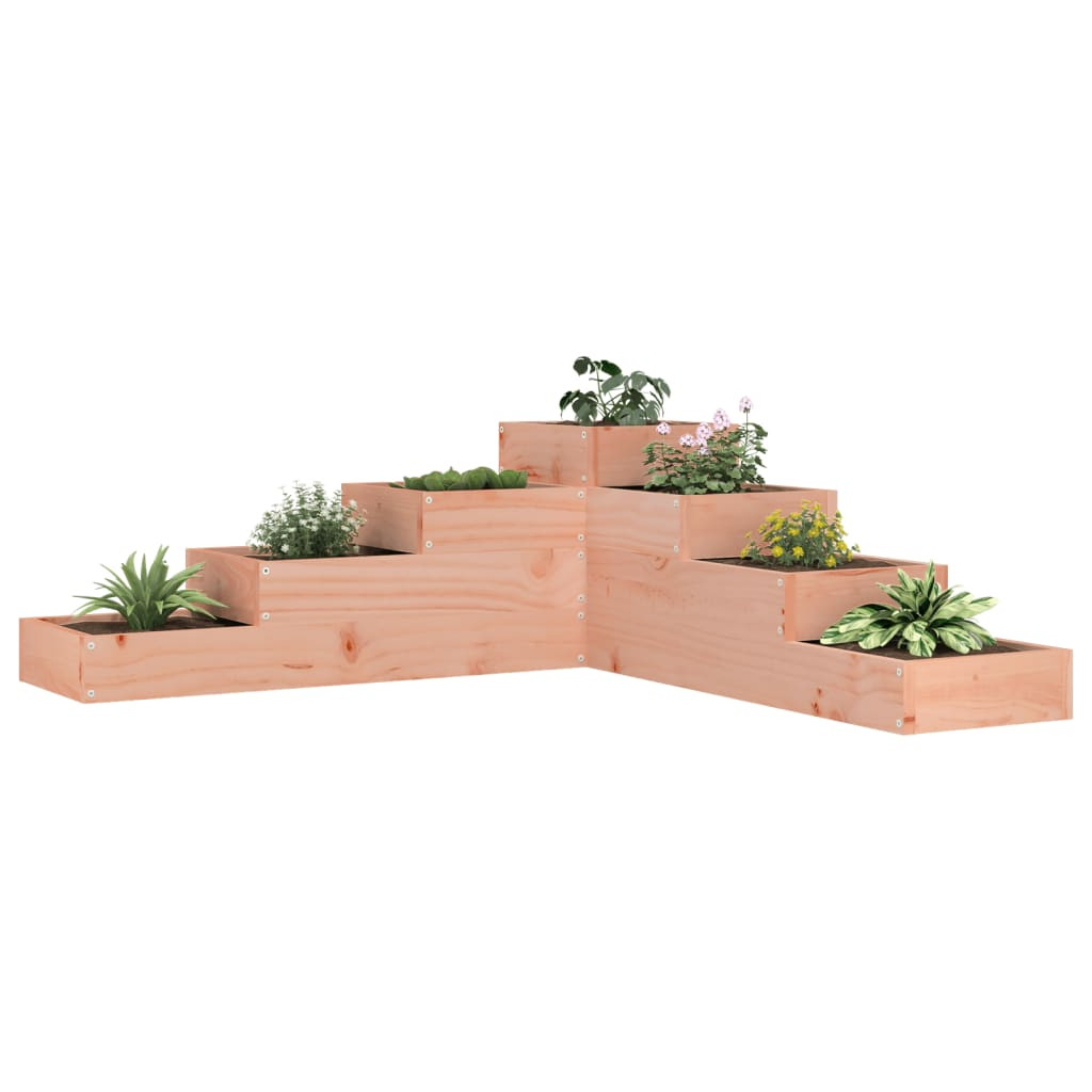 vidaXL Garten-Pflanzgefäß 4-stufig 106x104,5x36 cm Massivholz Douglasie