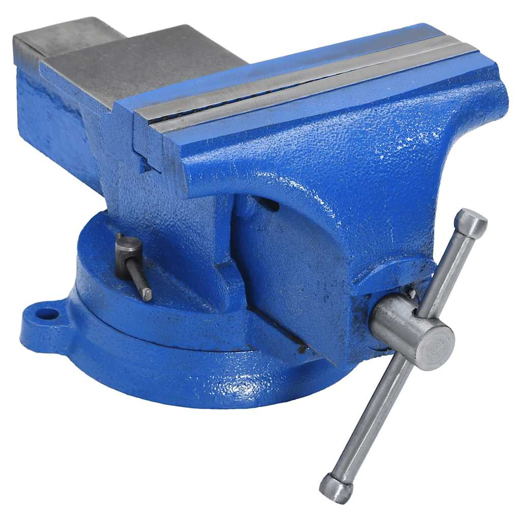 vidaXL Schraubstock Blau 150 mm Gusseisen