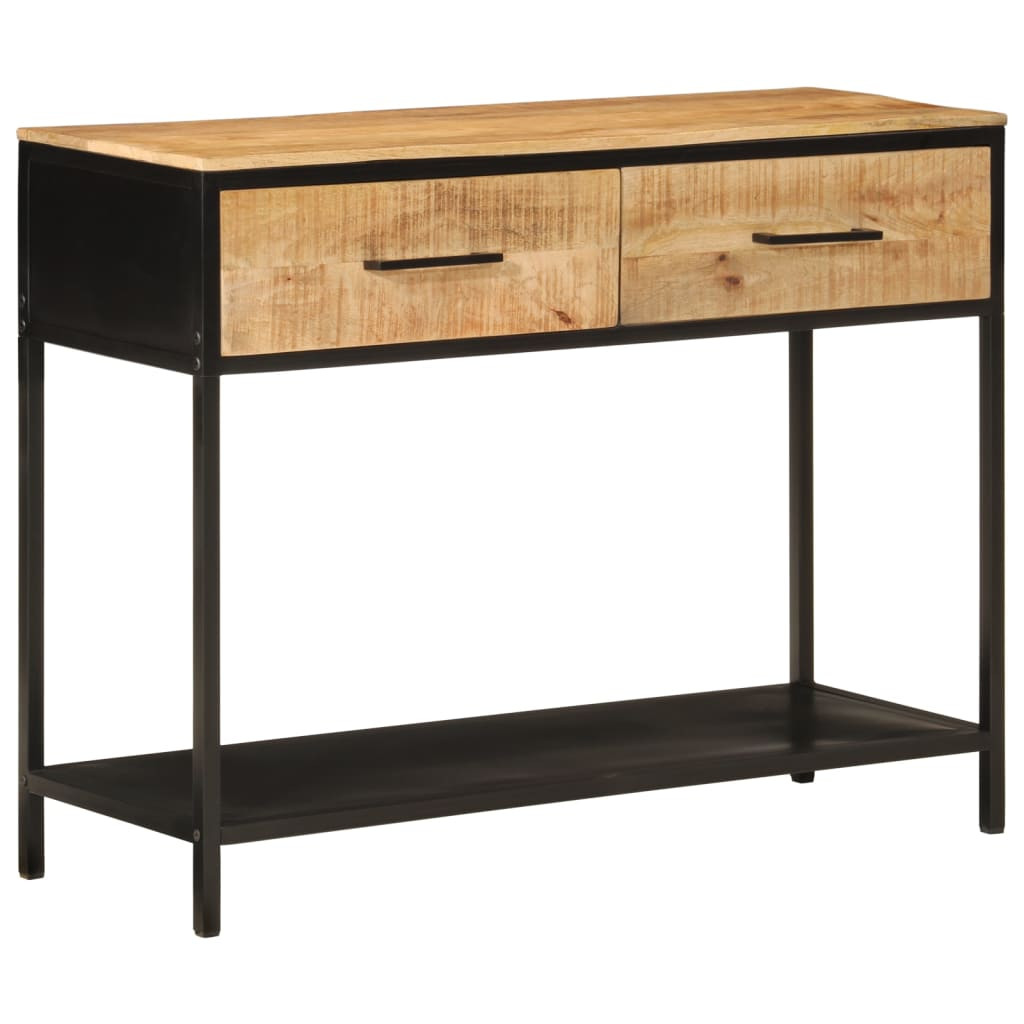 vidaXL Konsolentisch 100x35x76 cm Massivholz Mango und Eisen