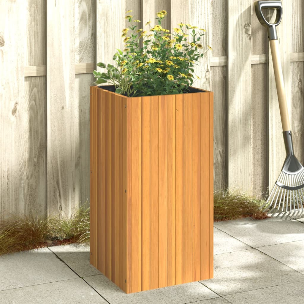 vidaXL Pflanzkübel 45x45x90 cm Massivholz Akazie