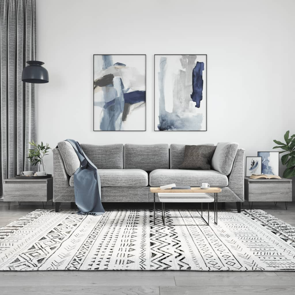 vidaXL Couchtische 2 Stk. Grau Sonoma 50x46x35 cm Holzwerkstoff