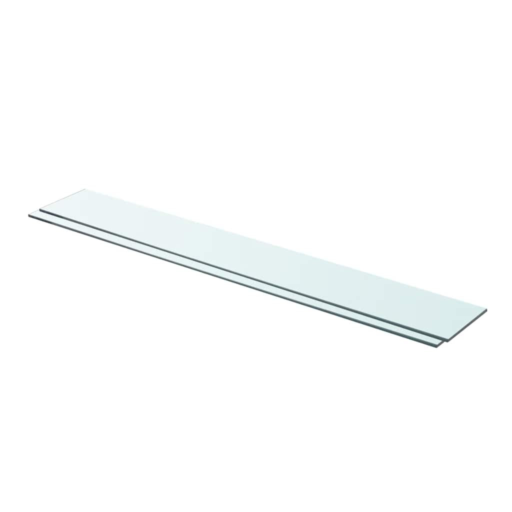 vidaXL Regalböden 2 Stk. Glas Transparent 90 x 12 cm