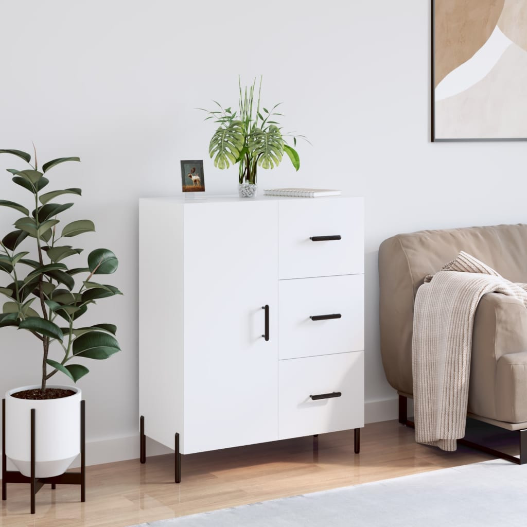 vidaXL Sideboard Hochglanz-Weiß 69,5x34x90 cm Holzwerkstoff
