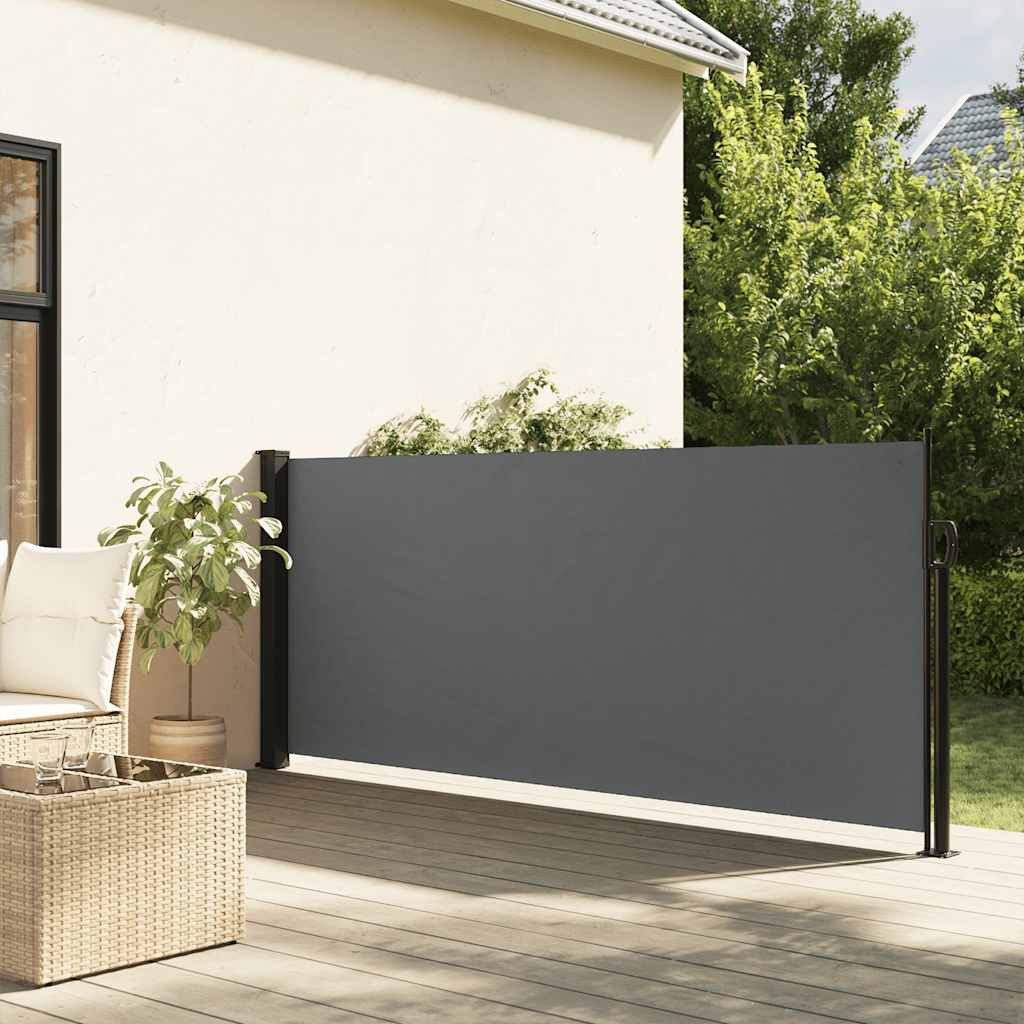 vidaXL Ausziehbare Seitenmarkise Anthrazit 120x500 cm