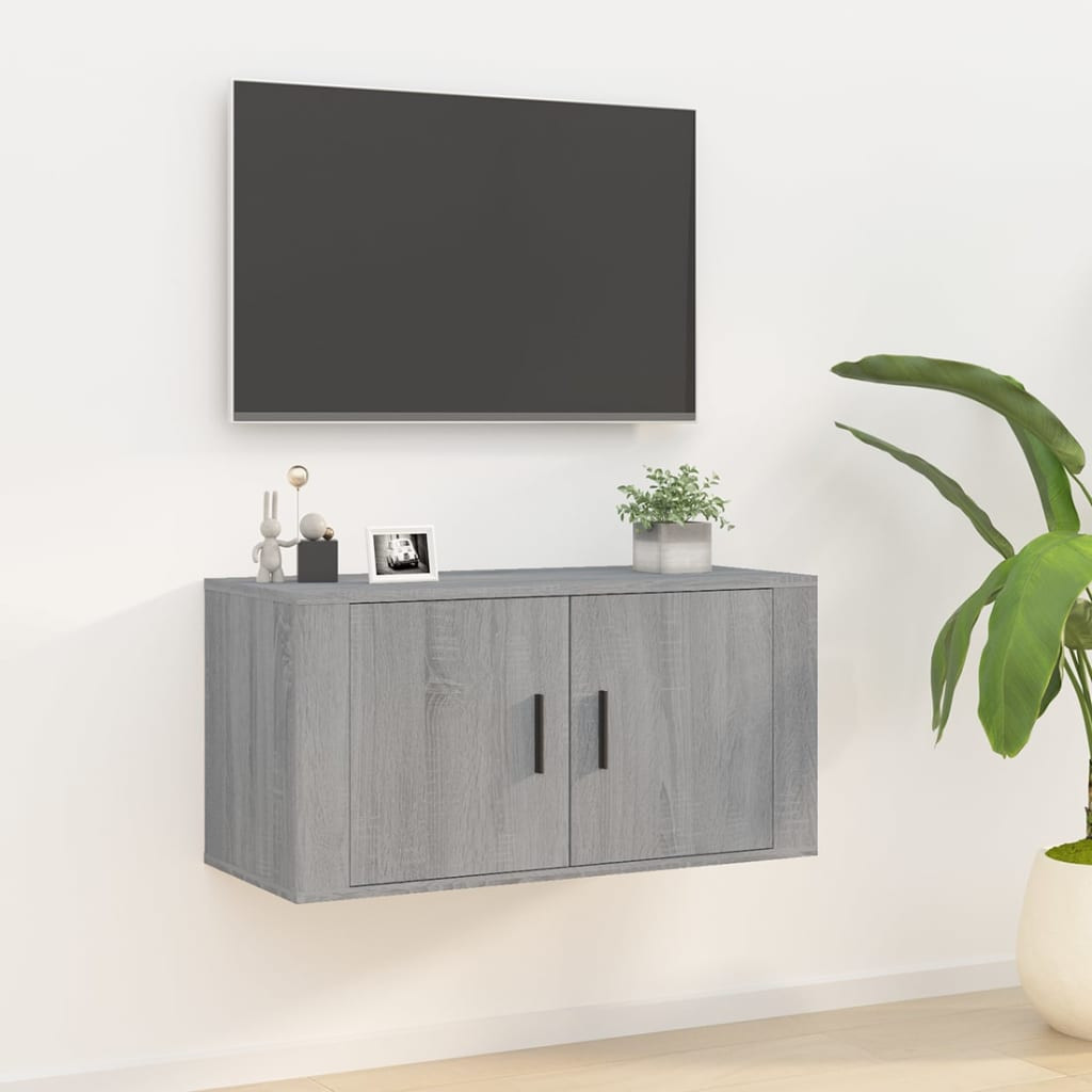 vidaXL TV-Wandschrank Grau Sonoma 80x34,5x40 cm