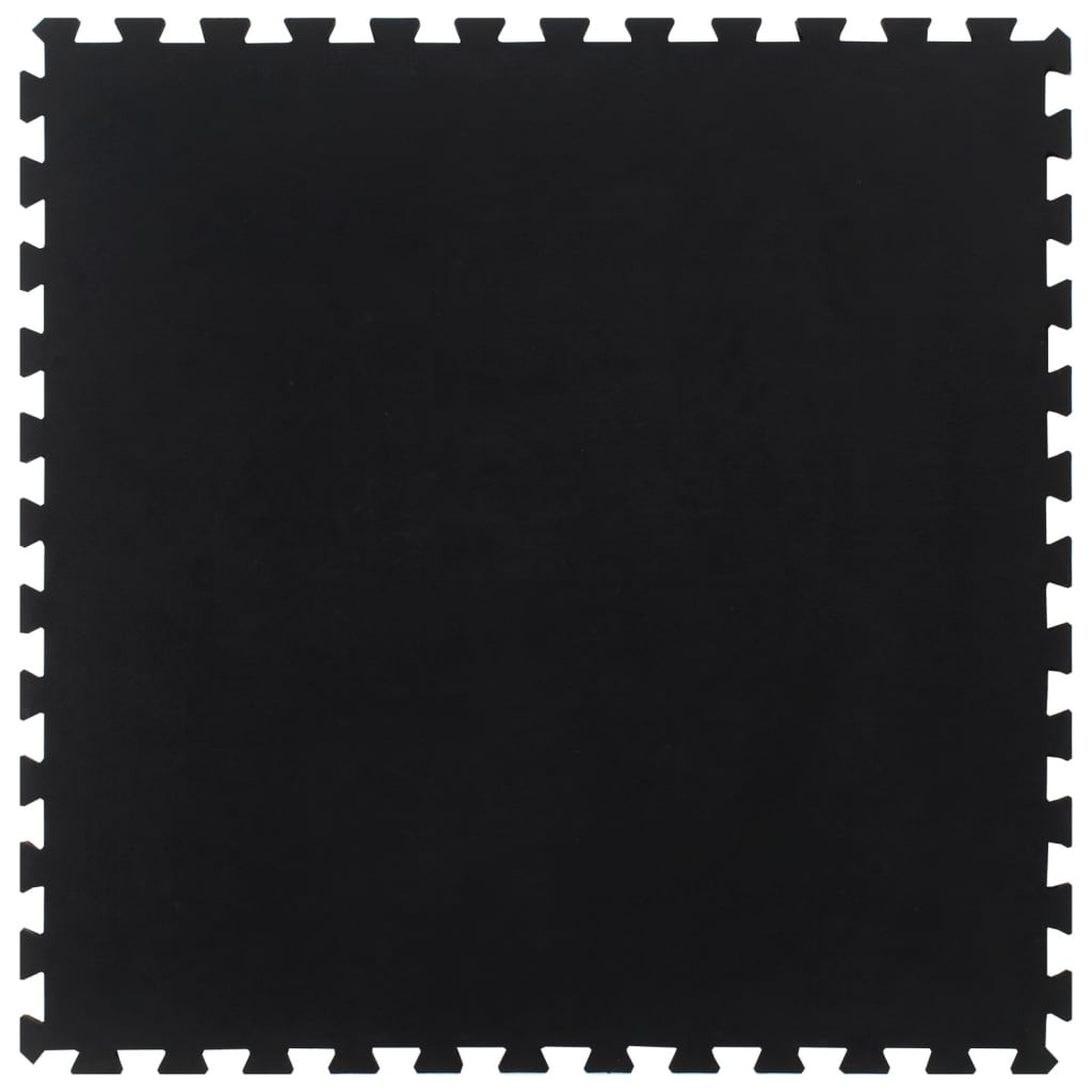 vidaXL Gummi-Bodenfliese Schwarz 12 mm 100x100 cm