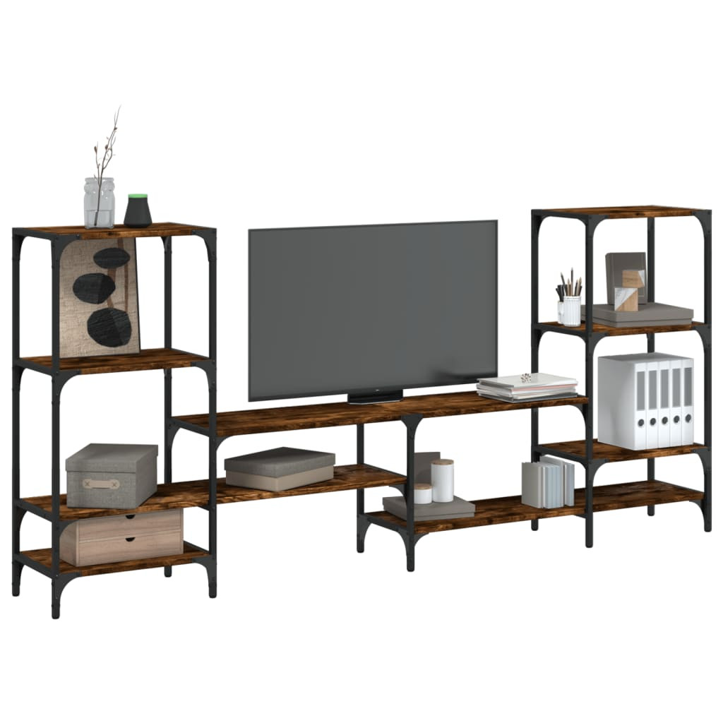 vidaXL TV-Schrank Räuchereiche 206,5x28,5x95 cm Holzwerkstoff