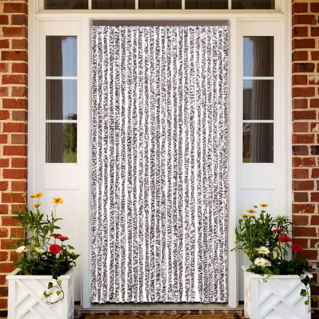 vidaXL Fliegenvorhang Braun und Beige 100x230 cm Chenille