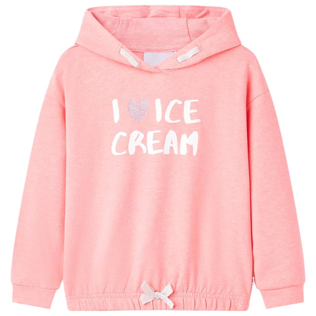 Kinder-Kapuzenpullover Hellrosa 104
