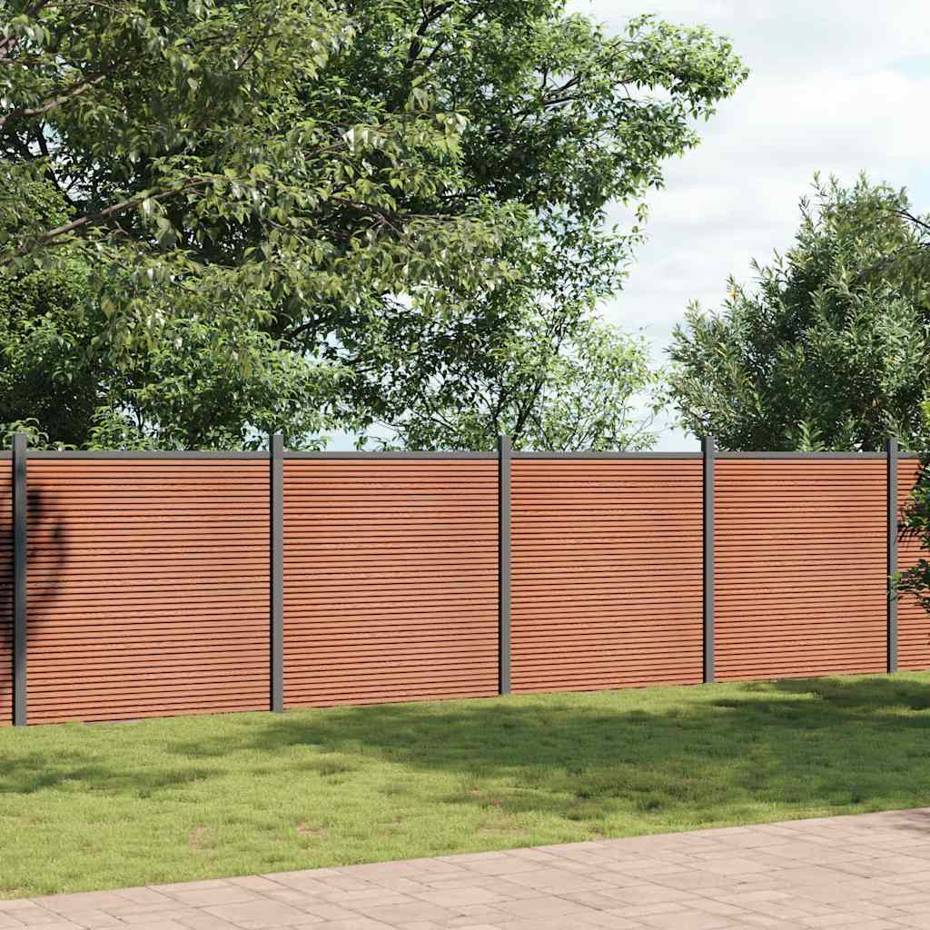 vidaXL Zaunelement Braun 1737x186 cm WPC