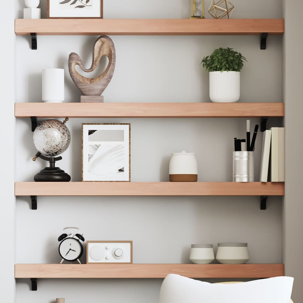 vidaXL Wandregal Hellbraun 100x10x6 cm Massivholz Eiche Behandelt