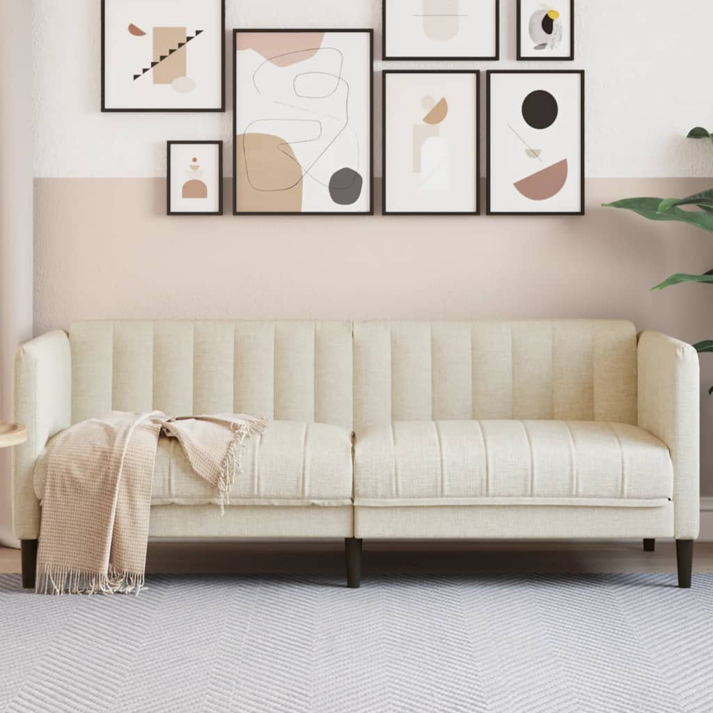 vidaXL 2-Sitzer-Sofa Leinen