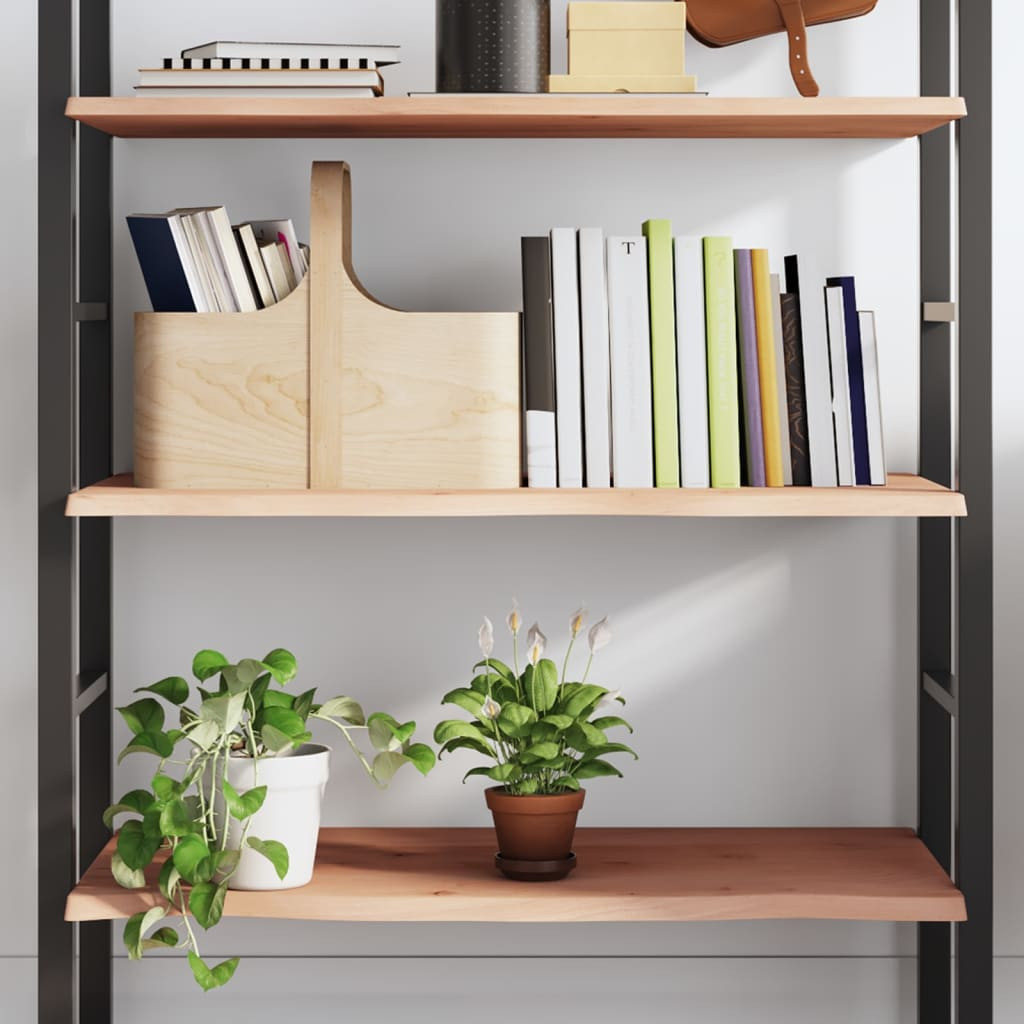 vidaXL Wandregal 80x40x2 cm Massivholz Eiche Unbehandelt