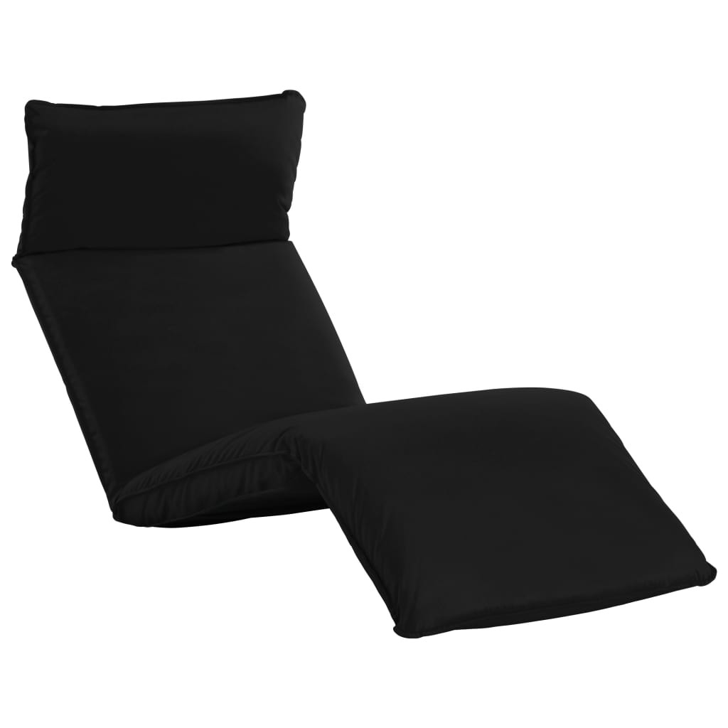 vidaXL Sonnenliege Klappbar Oxford-Gewebe Schwarz