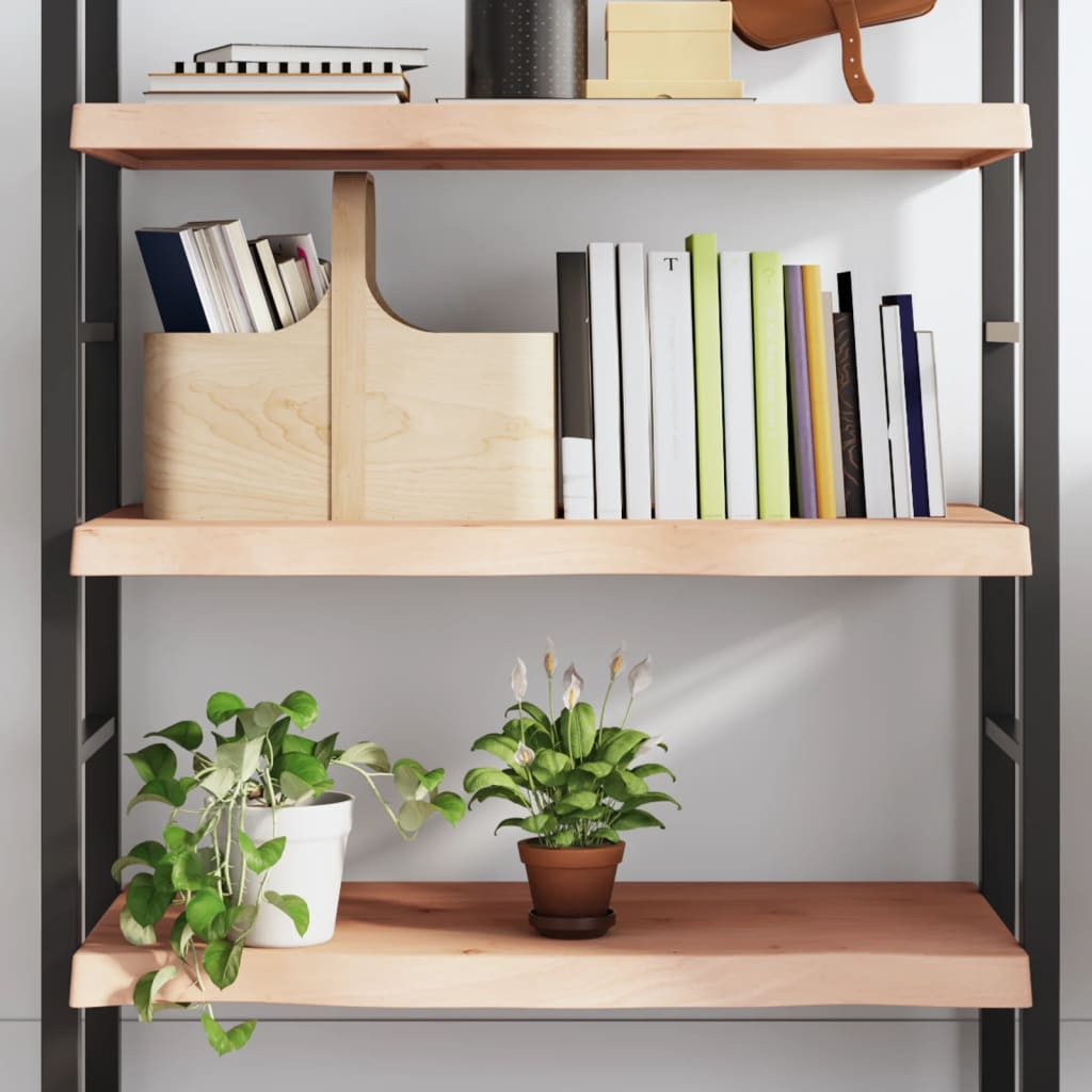 vidaXL Wandregal 80x60x(2-6) cm Massivholz Eiche Unbehandelt