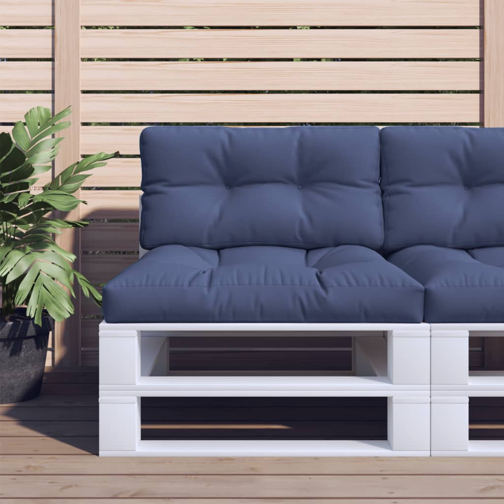 vidaXL Palettenkissen Marineblau 80x40x12 cm Stoff