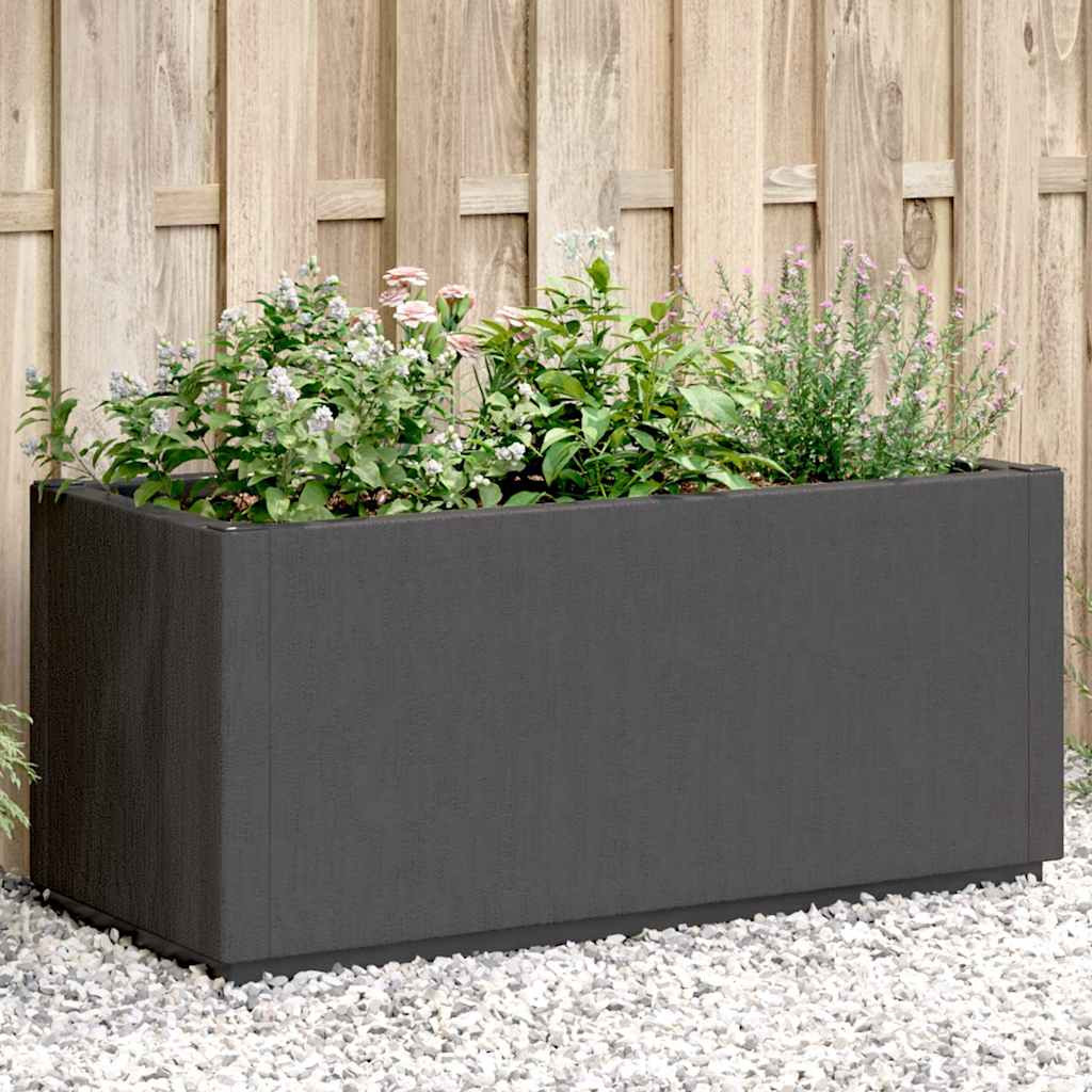 vidaXL Pflanzkübel Dunkelgrau 80x36x35 cm PP