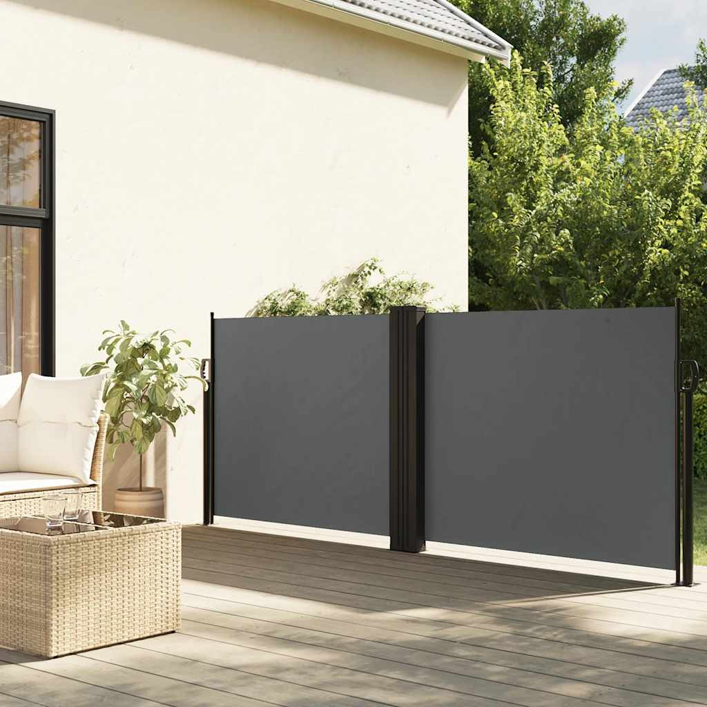 vidaXL Seitenmarkise Ausziehbar Anthrazit 120x1000 cm