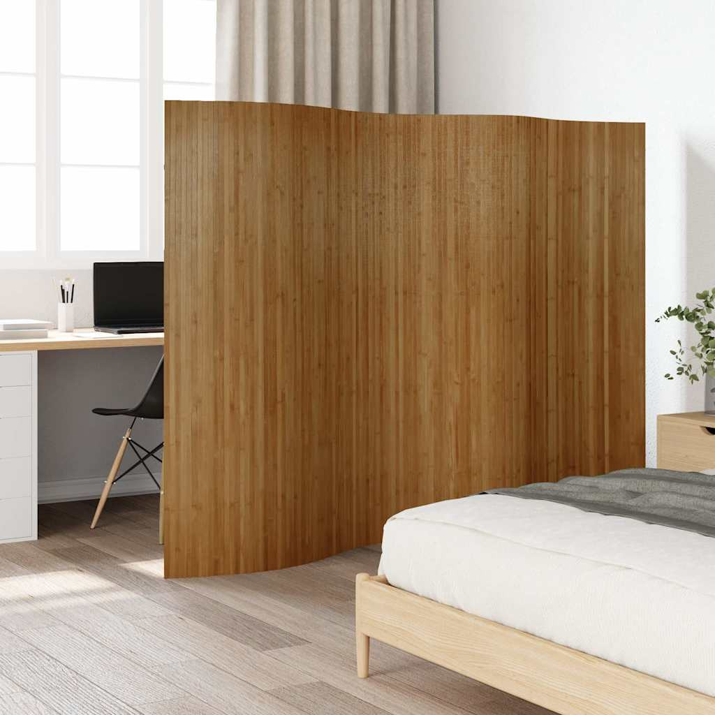 vidaXL Paravent Braun Breite 250 cm Höhe 165 cm Bambus