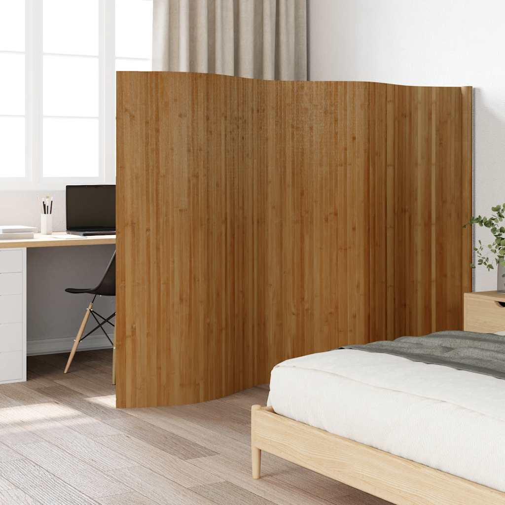 vidaXL Paravent Braun Breite 400 cm Höhe 165 cm Bambus
