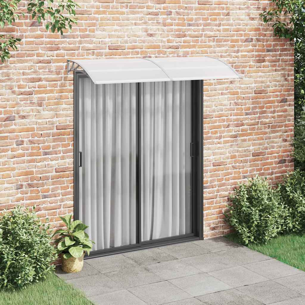 vidaXL Türvordach Grau und Transparent 200x75 cm PC