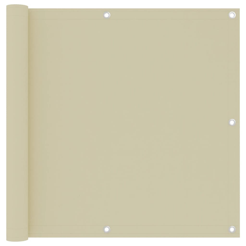 vidaXL Balkon-Sichtschutz Creme 90x300 cm Oxford-Gewebe