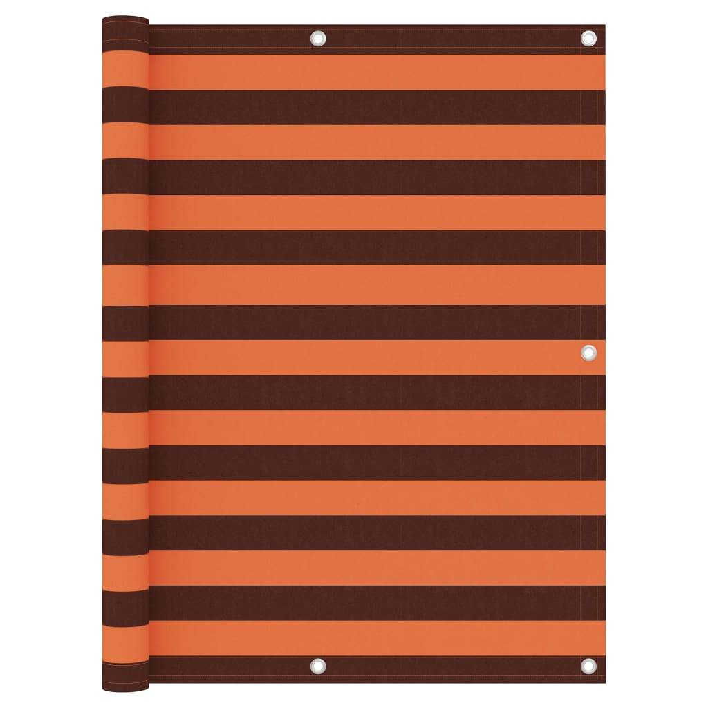 vidaXL Balkon-Sichtschutz Orange und Braun 120x400 cm Oxford-Gewebe