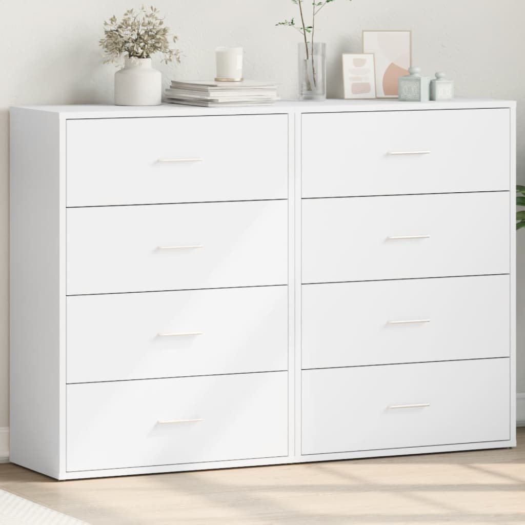 vidaXL Sideboards 2 Stk. Weiß 60x31x84 cm Holzwerkstoff