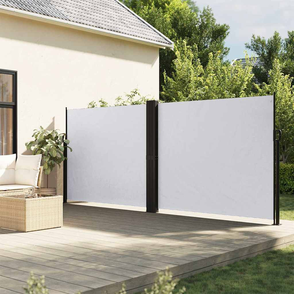 vidaXL Seitenmarkise Ausziehbar Weiß 160x600 cm