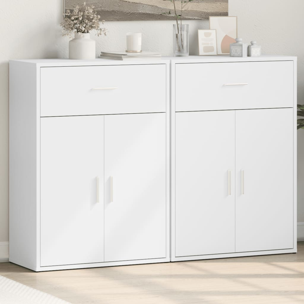vidaXL Sideboards 2 Stk. Weiß 60x30x84 cm Holzwerkstoff