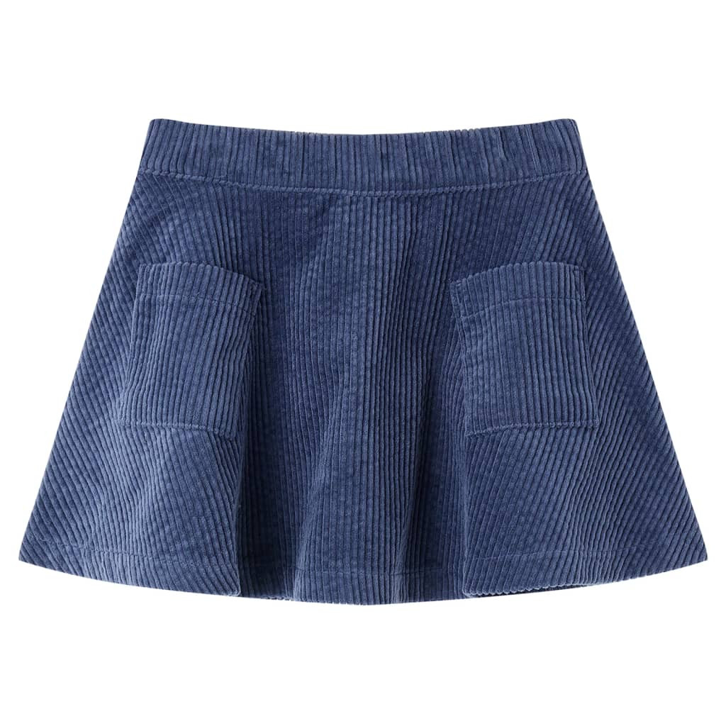 Kinderrock mit Taschen Cord Marineblau 92