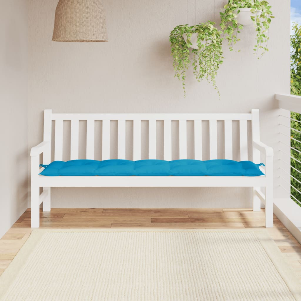vidaXL Gartenbank-Auflage Hellblau 180x50x7 cm Oxford-Gewebe