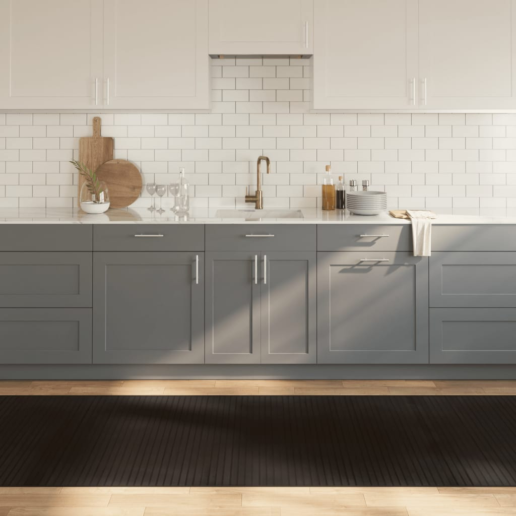 vidaXL Teppich Rechteckig Dunkelbraun 100x400 cm Bambus