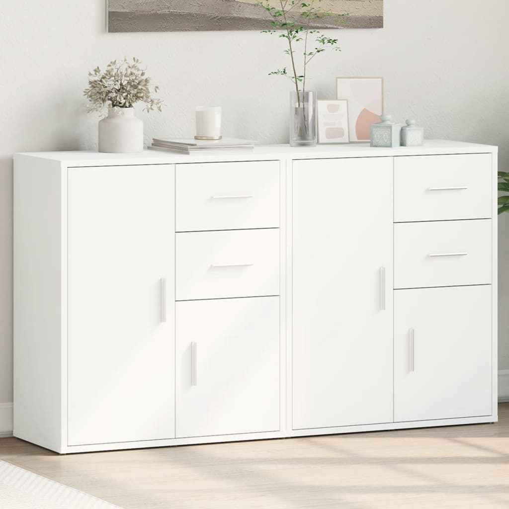 vidaXL Sideboards 2 Stk. Weiß 60x31x70 cm Holzwerkstoff