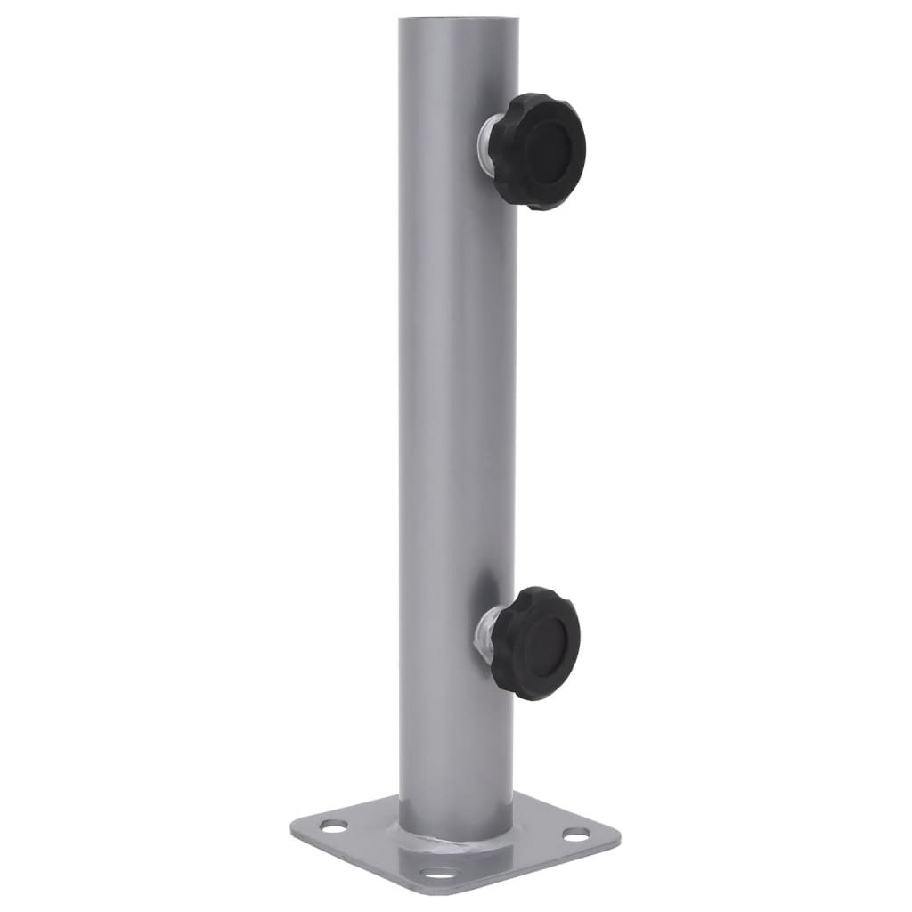 vidaXL Sonnenschirmständer für Ø32/34/38 mm Mast Silbern Stahl