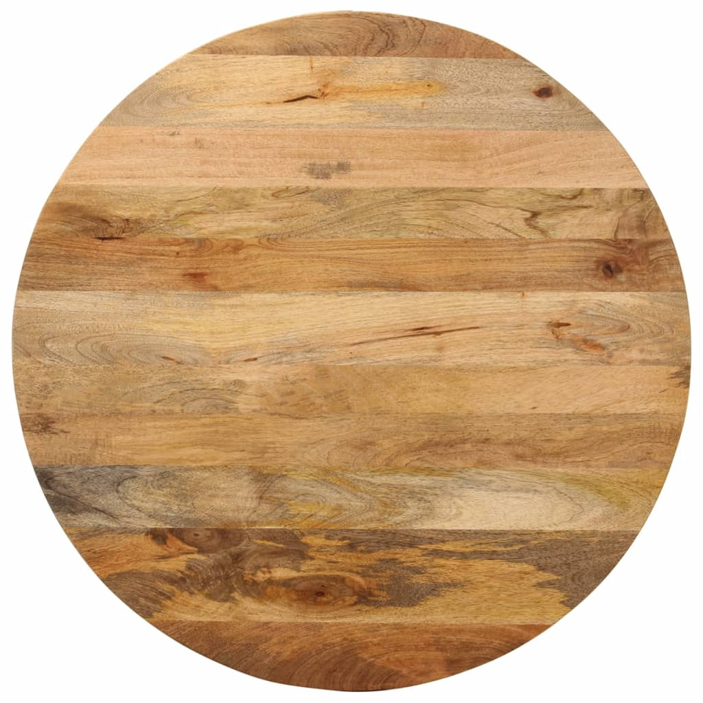 vidaXL Tischplatte Ø 90x3,8 cm Rund Massivholz Mango