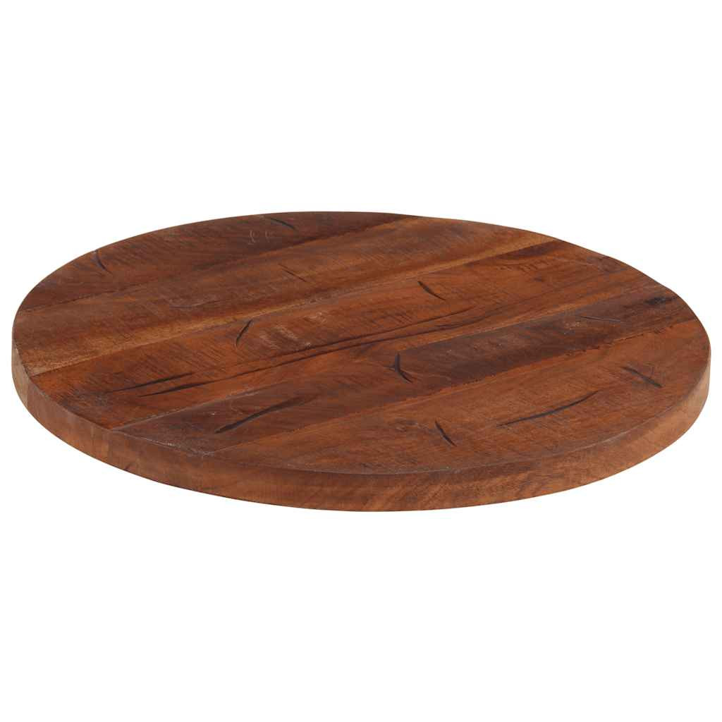 vidaXL Tischplatte Ø 40x2,5 cm Rund Altholz Massiv