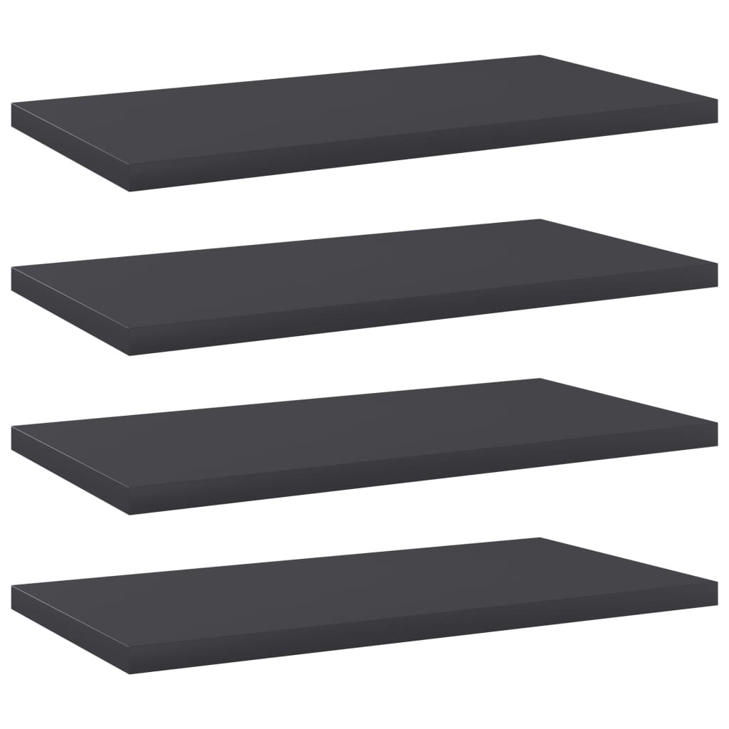 vidaXL Bücherregal-Bretter 4 Stk. Grau 40x20x1,5 cm Holzwerkstoff