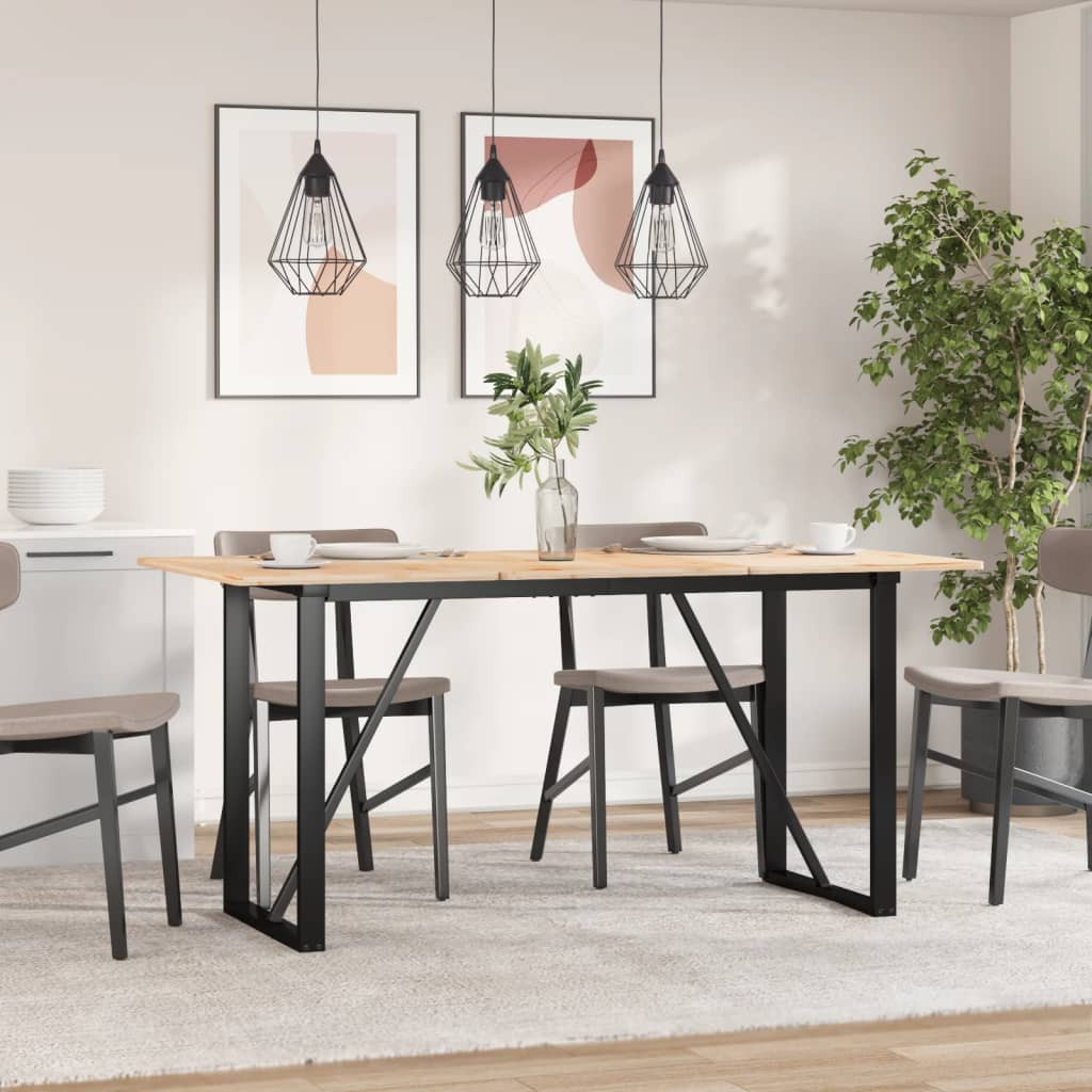 vidaXL Esstisch-Gestell in O-Form 140x60x73 cm Stahl