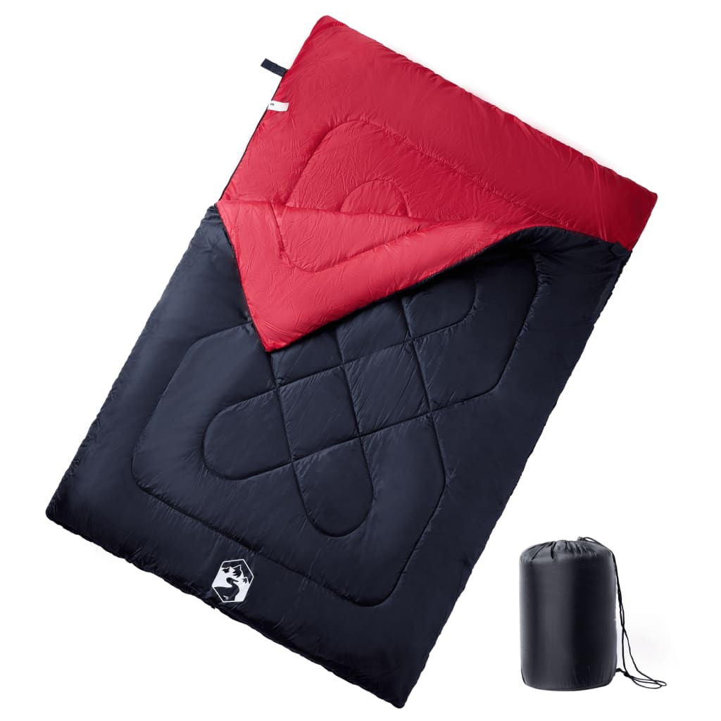 vidaXL Doppelschlafsack mit Kissen Erwachsene Camping 3-4 Jahreszeiten